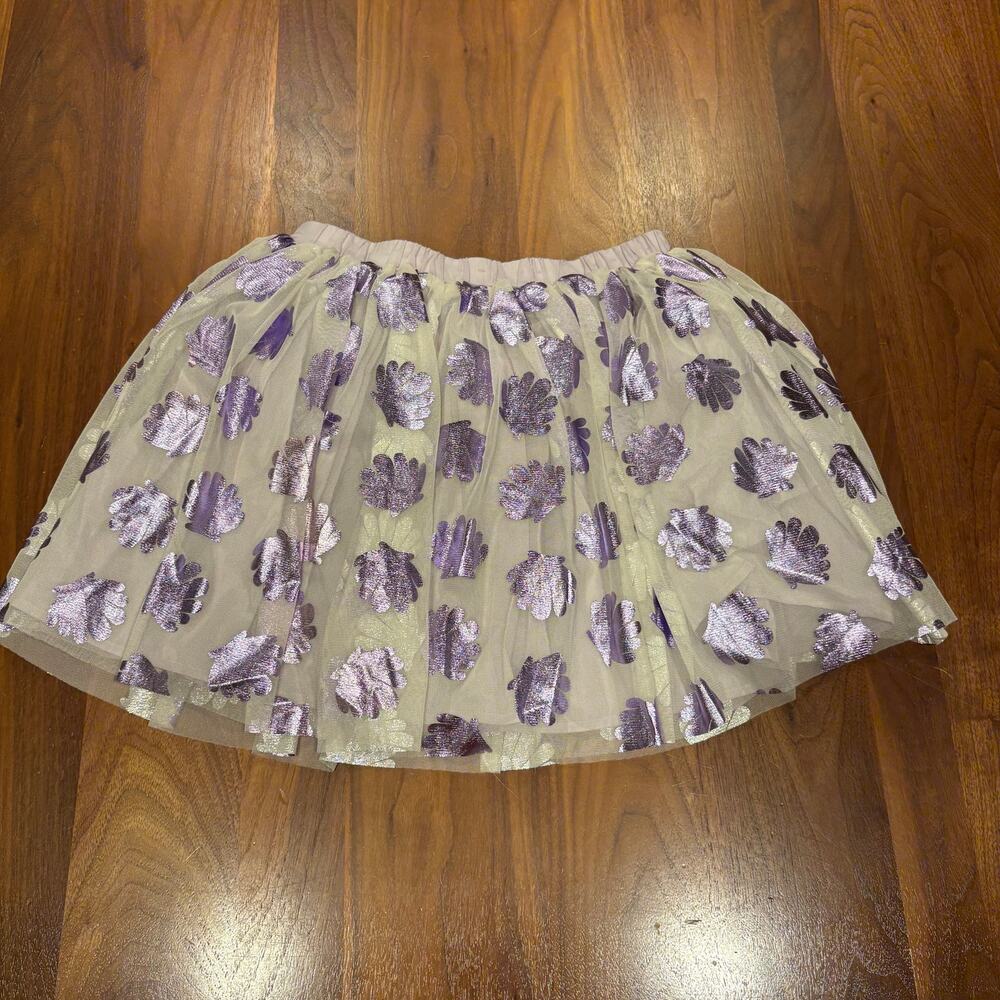 NWT Size 14 Stella McCartney Kids Purple Foil Shells Skirt